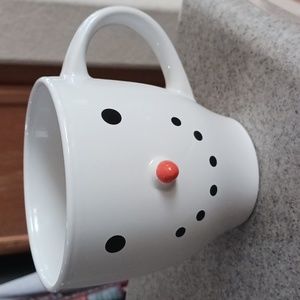 3D Happy Face Snowman Coffee Mug